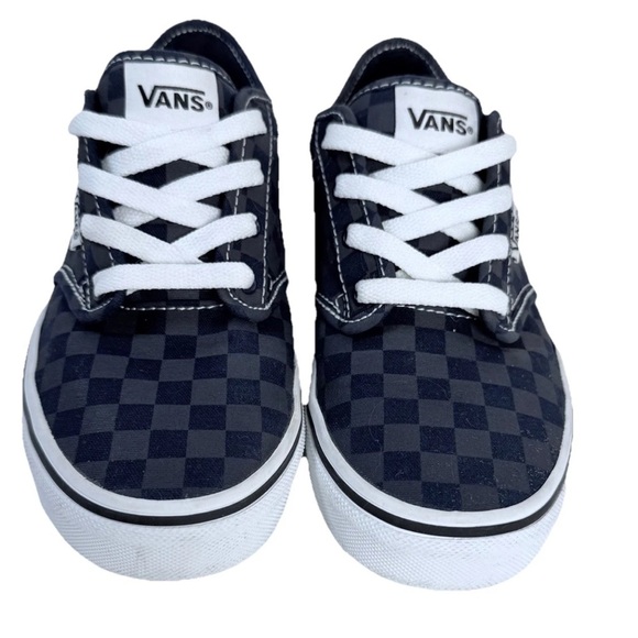 Vans Blue Gray Check Canvas Low Top Lace Up Youth Size 4 - Picture 2 of 11